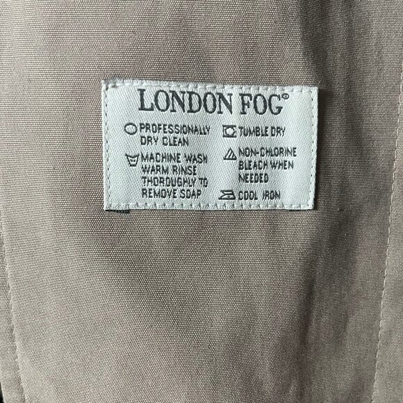 London Fog Raincoat Trench with removable liner 44L 80's Wamsutta - Picture 6 of 12